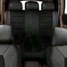 Funda Asiento Coche para la mayoría de los modelos, 9 Piezas Delanteros y Traseros Juegos de Cubreasientos Interior Accesorios - Negro - Ver 4