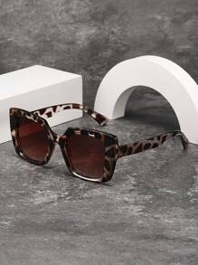 Kính mát nhựa họa tiết da báo gọng vuông cỡ lớn phong cách Bohemian, kính thời trang, trang trí cổ điển cho ngoài trời, du lịch, bãi biển, lái xe, chống tia UV, trang phục thanh lịch cho chuyến đi chơi gia đình, du lịch, kỳ nghỉ hè, kỳ nghỉ bãi biển, ngoài trời, du lịch - Nhiều màu - Xem 2