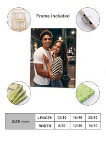 1Pc Gepersonaliseerde Foto's Naar Canvas Afdrukken - Canvas Afdrukken Met Uw Foto's Op Aangepaste Wandkunst Voor Slaapkamer, Van Gogh, Woonkamer, Bruiloft, Baby, Huisdier, Familie, Liefde, Koppel, Vriend, Foto, Foto, Ingelijste Wandkunst, Geschenk, Beste Vriend Geschenk, Familie Geschenk, Verjaardagscadeaus, Geschenk Voor Familie/Vriend/Vriendin/Vriendje