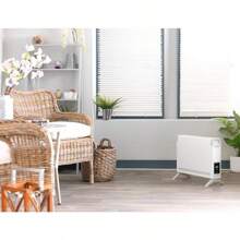 2KW Standing Digital Convector Heater With Touch Screen 12-Hour Timer 3 Modes  Mode Tat Portable Quiet Electric Heater For Home Office Use White Light Grey - touchdisplay - View 4