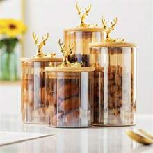 1/2/3 件玻璃罐、储物罐、茶罐、香料罐、糖罐，适用于储存香料、糖、咖啡豆、牛奶、燕麦、茶叶等。适用于咖啡馆、家庭、餐厅、派对、舞会、办公室、家居装饰、办公室装饰、新年礼物、送给朋友的礼物、送给家人的礼物