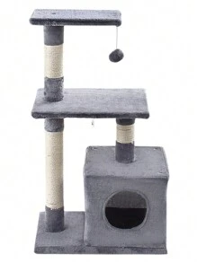 GRANDMA SHARK Cat Tree Tower, Cat Condos With Sisal Scratching Posts, Cat Play House And Rest Place - 50L x 30W x 85H centimetres - 查看 3
