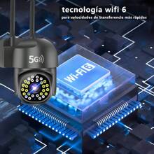 2NLF® 5G Cámara de Monitoreo HD (5G Estable) | Color Negro/Blanco Opcional + Alarma de Detección de Movimiento + Instalación Fácil | Visión Nocturna a Color Total Iluminada (Visión Clara 24h) + Control de Movimiento por Voz + Audio Bidireccional | Compatible con Sistema EseeCloud | Ideal para Interiores/Exteriores: Hogares, Oficinas, Jardines, Garajes (Compartir Acceso Disponible) | Manual en Español Incluido - Negro - Ver 5