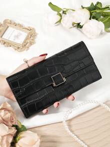 勃艮第包 Charry 红色包 酒红色包 时尚女士零钱包 三折 多卡槽 大容量 多功能钱包 女士优雅折叠卡槽和拉链口袋 女士钱包 钱包 长款钱包