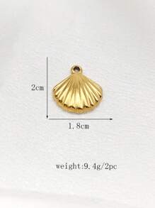 1 件/2 件时尚简约几何珠宝配饰，18K 镀金不锈钢女士项链吊坠，DIY 珠宝用品 - 楓心 - 查看 11