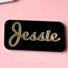 1 件个性化铭牌胸针定制男女通用夹克徽章带名字胸针适合家庭情侣礼物送给她的最佳礼物个性化可定制独特礼物