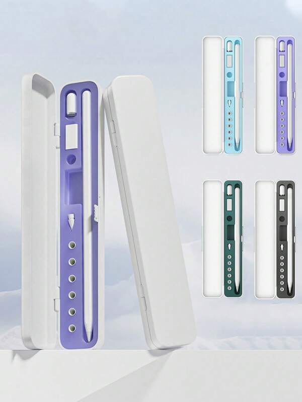 1pc Apple Pencil 1/2 Protective Storage Case, IPad Tablet Stylus Pen Tip Cover Converter, Anti-Drop Box