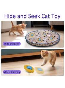 1Pc 70cm Interactive Cat Toys Ball Fast Rolling In Pouch Hide And Seek Kitten Toy Motion Activated Interactive Cat Toy For Indoor New (Only Cover)Rolling In Pouch Cat Toys Interactive Ball Hide And Seek Cat Catching Game Ball Motion Activate Chirping Smart Cat Toy Exercise