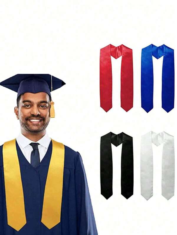 1 peça de formatura de cor sólida, macia e confortável, ideal para cerimônia de formatura