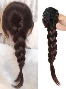14 Inch Claw Clamp Woven Ponytail Hair Extension, Heatproof Synthetic Braiding Hair, Suitable For Women & Girls, Party & Daily Use - Multicolor - View 20