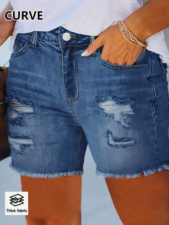 Shorts Denim Justos de Alta Qualidade Plus Size para Mulheres no Verão, Shorts Quentes Casuais Slim, Shorts Sexy Hot Cobrindo Quadril Escorregadios e Super Curtos