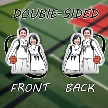 1 Cuscino personalizzato a forma di pallone da basket - Foto personalizzata, regalo ideale per lui, lei, il tuo ragazzo, la tua ragazza, papà, mamma, famiglia e amici | Perfetto per la decorazione d'interni - divano, letto, auto, sala da tè, camera da letto, soggiorno | San Valentino, compleanno, matrimonio, Natale - Carica le immagini per personalizzare i cuscini - Visualizzare 5