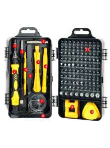 Zestaw precyzyjnych śrubokrętów, zestaw narzędzi do naprawy elektroniki, bity do 'a, komputera, PC, laptopa, telefonu, tabletu, majsterkowania domowego, konsol do gier, okularów, zegarka, dzwonka do drzwi, 115 w 1