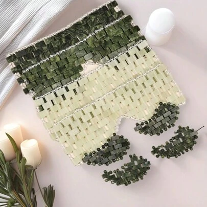 1pc Natural Jade Eye Mask, Handcrafted Cooled Jade Stone Eye Shade, Soothing Jade Face Mask - Xiuyu B Type,Beauty,Skin Care Products,Spa,Self Care,Skin Care Tools,Face Care,Esthetician Supplies,Massage,Face Massage Tool,Face Roller