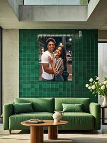 1Pc Gepersonaliseerde Foto's Naar Canvas Afdrukken - Canvas Afdrukken Met Uw Foto's Op Aangepaste Wandkunst Voor Slaapkamer, Van Gogh, Woonkamer, Bruiloft, Baby, Huisdier, Familie, Liefde, Koppel, Vriend, Foto, Foto, Ingelijste Wandkunst, Geschenk, Beste Vriend Geschenk, Familie Geschenk, Verjaardagscadeaus, Geschenk Voor Familie/Vriend/Vriendin/Vriendje
