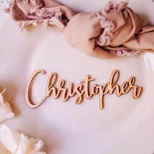 Tarjetas con nombre de madera para boda, cumpleaños, corte por láser, decoración de mesa, placa de nombre, tarjetas de lugar de boda de madera con nombre grabado por láser, señales de lugar de boda, tarjetas de lugar para cena, fiesta, decoración de boda, regalo de San Valentín, regalo para ella, regalo para él, regalo para mamá, regalo para amigos, decoración del hogar, personalizado