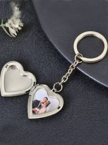 Personalized Stainless Steel Gold-Plated Heart Locket Keychain, Heart Locket Photo Keychain,Waterproof Pendant, Locket That Opens,Christmas Gift For Her ,Dawg,Engraved, Sequines,Stainless,Vintage,Casual,Unisex,Hipster,Old Money,Stylish,Custom,Personalized,Unique,Customized,Ideal Gifts For Him,Ideal Gifts For Her,Boyfriend,Girlfriend,Family,Friends,Grandparents,Children,Her,For Anniversaries,For Birthdays,For Weddings,For Graduation,For Housewarming,Personalized Gifts For Women/Men,Personalized/Customized Keychain - Keychain - View 6