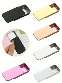 1/5pcs Portable Storage Box,Small Jewelry Case,Metal Rectangular Hinged Mini Iron Box With Lid, Jewelry Organizer Travel Organizer,Reusable Medicine Case,Mini Metal Tin Box, Containers Portable Box, Small Storage Kit Home Organizer ,Tinplate Push Candy Pill Box Box Jar Hinged Container Small Storage Box Suitable For Travel Storage,For Storage Candies Jewelry Crafts - Multicolor - View 1