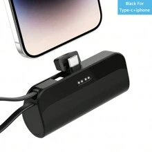 Caricabatterie portatile mini di tipo C per iPhone, power bank ultra compatto da 5000mAh per viaggi, batteria ricaricabile senza fili per telefono, compatibile con iPhone 16 15 Plus ProMax Android Galaxy