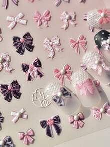 1 Stück 5D Vintage einfache Mini-Perlen-Bandlegierung mit verschiedenen Farben für Nagelkunst-Maniküre-Nagelsticker zum Selbermachen