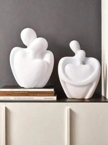 1PC Love Sculpture Ceramic Statue Decoration, Modern Home Decoration, Living Room, Bookshelf, Desk Decoration, Bedroom Bedside Table Decoration, Anniversary Gifts Birthday Graduation