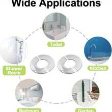 6pcs Stainless Steel Faucet Decorative Covers - Versatile For Air Conditioning Holes, Gas & Water Heater Pipes Bathroom Bathroom Accessories Bathroom Tools