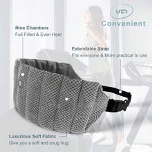 UNCN Large Heat Pads For Back Pain Relief With Adjustable Strap| Wheat Bags Microwavable| Microwave Heat Pad For Cramps, Menstrual, Lumbar, Muscle Spasms