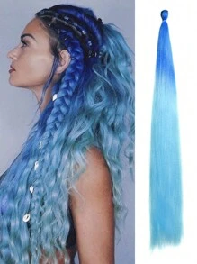 Synthetic Giant Braided Hair Ombre Color Big Braid One-Piece Diy26-Inch Extended Giant Gradient Big Braid High-Temperature Heat-Resistant Fiber Braid Is Suitable For Halloween, Christmas, Parties, New Year, Role-Playing. - Multicolor - View 13