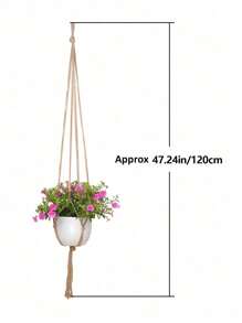 1/2/4PCS Brown Planter Hanging Rope, Tasseled Plant Hangers, Planter Stands - Indoor Balcony Stands, Outdoor And Garden Supplies - Multicolor - View 15