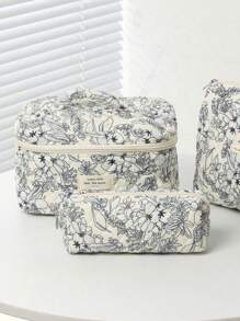 大容量印花化妆包，带提手，便携式美妆工具收纳包，女士印花加厚化妆包，旅行收纳包，美妆化妆包，旅行化妆品收纳包，旅行洗漱包，家居必备。化妆包，化妆袋，化妆包，化妆品收纳包，化妆袋，包，梳妆台，化妆袋，化妆包，包，小化妆包，化妆袋，圣诞礼物，小包，手拿包/小手提包，化妆品收纳包，小包，刷子收纳袋，迷你小包，大容量小包，女士礼物，圣诞礼物，女士礼物创意 - 藏蓝色 - 查看 11