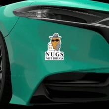 Funny "Nugs Not " Chicken Nuggets Dealer Vinyl Waterproof Sticker For Car, Laptop, Wall, Window, Bumper - Multicolor - View 8