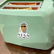 Funny "Nugs Not " Chicken Nuggets Dealer Vinyl Waterproof Sticker For Car, Laptop, Wall, Window, Bumper - Multicolor - View 5