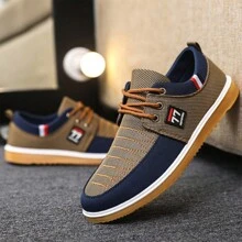Men's Work Shoes, Versatile Leisure, Lace-Up Canvas Shoes - 卡其 - 查看 6