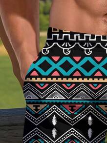 Men's 3D Summer Retro Style Printed Beach Shorts,Hawaiian - Multicolor - View 5