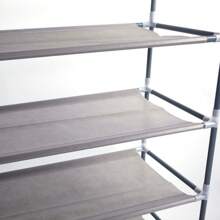 Simple Assembly 10 Tiers Non-Woven Fabric Shoe Rack Gray