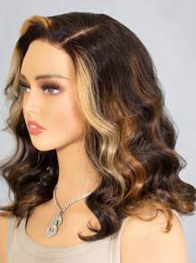 CELIE Celie Hair Glueless Loose Body Wave 2/30/27 Highlight With Skunk Stripe Short Bob Wig Pre-Cut 6*5 Lace Closure Wig