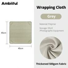 1 pièce Tissu pliable adhésif magique de 45 cm / 17,7 pouces avec 100 autocollants d'appareil photo. Doublure de sac pour caméra micro-simple, iPad, appareil photo reflex