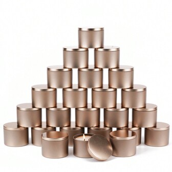 12pcs 4oz Metal Candle Tins With Lids - Iron Craft Storage Containers For Candle Making & Candy Jars, Suitable For All Seasons, Storage Containers