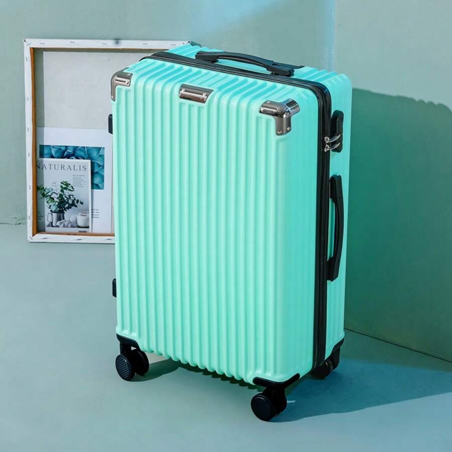 24-Inch Travel Luggage, Small Rolling Suitcase, Women/Men, Hard Shell Spinner, 20-Inch New Combination Lock Bag For School School Accessories School Stuff - Mint Green - View 1