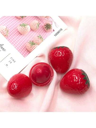 Paquete de Bálsamo Hidratante Labios De Fresa Caja 24 PCS Labiales Mágico