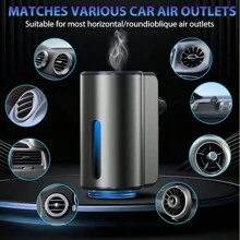 Smart Car Air Freshener, Portable Aromatherapy Diffuser For Car, Waterless Essential Oil Diffuser With 3 Essential Oils (Diffuser + Oils Set) - Diffuser+3Pcs Oils - 查看 5