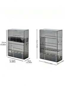 1pc High-End Makeup Brush Holder, Lipstick Rack, Vertical Storage Box For Dressing Table, Requires Installation For Space Saving - Multicolor - View 2