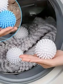 1/5 pièces Boules de lavage réutilisables - Anti-emmêlement, assouplissant, détachant - Doux, boules de lavage pour machines à laver, aides essentielles pour le lavage et le séchage pour des vêtements propres - Couleurs aléatoires, fournitures de nettoyage, gadgets de maison