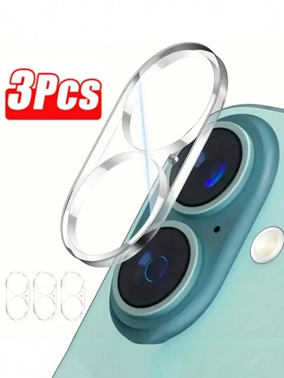 3pcs Camera Lens Protector Set Compatible With IPhone 17/17 Pro/17 Pro Max/17 Air/16/16 Plus/16 Pro/16 Pro Max, Military-Grade Anti-Scratch Screen Protector, 9H Hardness, Ultra-Clear, Bubble-Free Tempered Glass Camera Lens Screen Protector