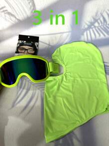 POLASUP 3 In 1 Set - Large Size Ski Goggles With Eye Cover, All-Inclusive Women Fashion Decorative Soft Rubber Ski Goggles, Anti-Fog, Anti-Sand Goggles For ATV, Karting, Hiking, Skydiving, Adjustable Strap Easy Comfort Casual Outfits Outdoor Cycling Glasses For Summer Beach Vacation, Outdoor, Travel Skiing Snow Windproof - Multicolor - View 16