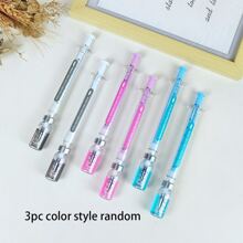 Creative Syringe, Neutral Pen, Simulation To Eliminate Viruses, Injection Syringe Design, Black Signature Pen, Vaccine Pen(Random Color And Style)