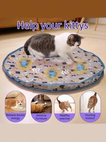 1Pc 70cm Interactive Cat Toys Ball Fast Rolling In Pouch Hide And Seek Kitten Toy Motion Activated Interactive Cat Toy For Indoor New (Only Cover)Rolling In Pouch Cat Toys Interactive Ball Hide And Seek Cat Catching Game Ball Motion Activate Chirping Smart Cat Toy Exercise