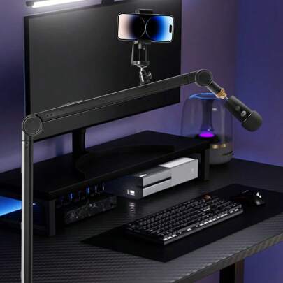 Adjustable Microphone Desk Arm Stand With Boom Arm Mount