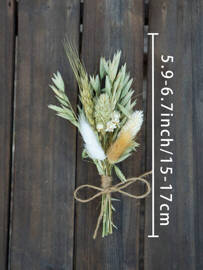 1/2/3/4/6/8/10/12pcs Mini Dried Flowers, Bridesmaid Bouquet, Boutonniere For Men, Wedding, Country Bride Wrist Corsage, Party DIY Craft, Home Decor, Vase Filler For Bride & Bridesmaids, Thanksgiving, Christmas, Fall,Fall Decor,Autumn