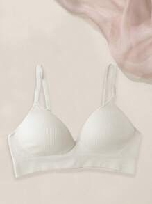Women's Sexy Supportive Wireless Seamless Breathable Soft Bra - White - View 17